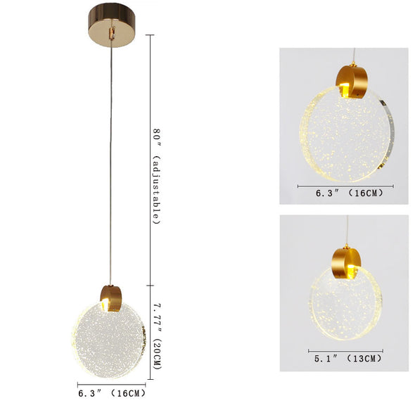 Minimalist Glass Chandelier Bubble Crystals Hanging Light For Stair