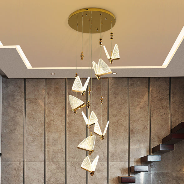 Modern Staircase LED Chandelier Home Decor For Kitchen Living Room Bar Lamp Ceiling Lights