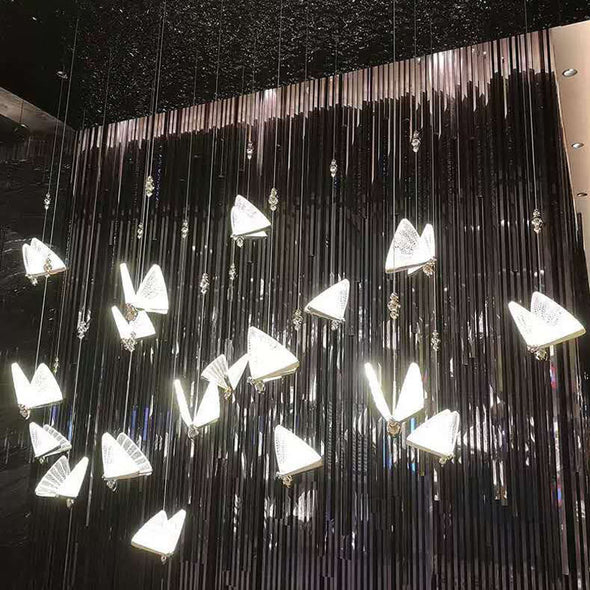 Modern Staircase LED Chandelier Home Decor For Kitchen Living Room Bar Lamp Ceiling Lights