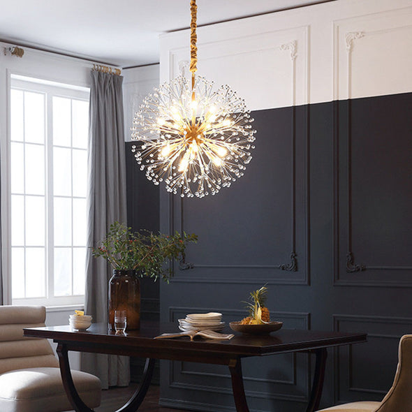 Modern Globular Chandelier Light Round Crystal Chandelier For Bedroom
